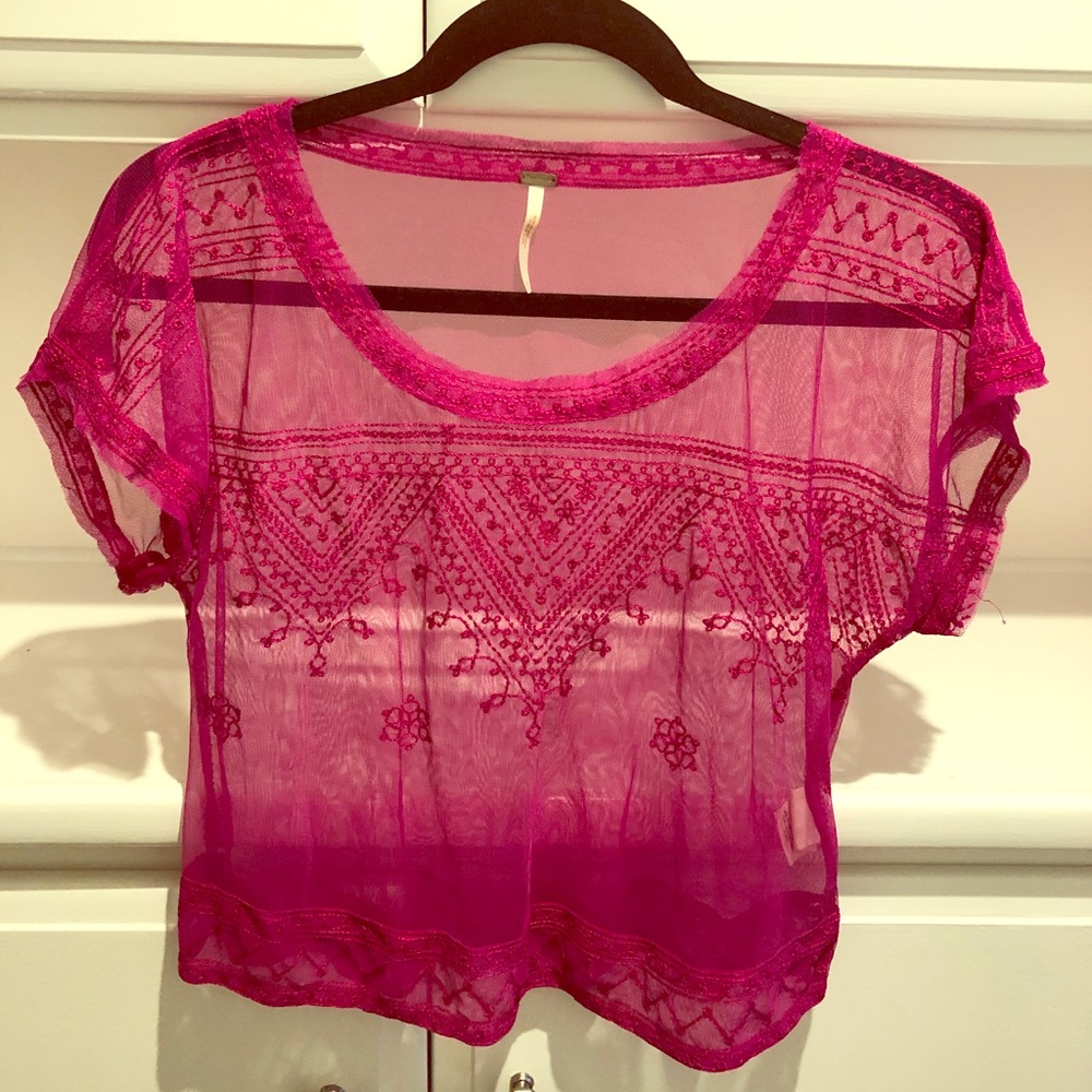 Free people mesh shirt - size Small